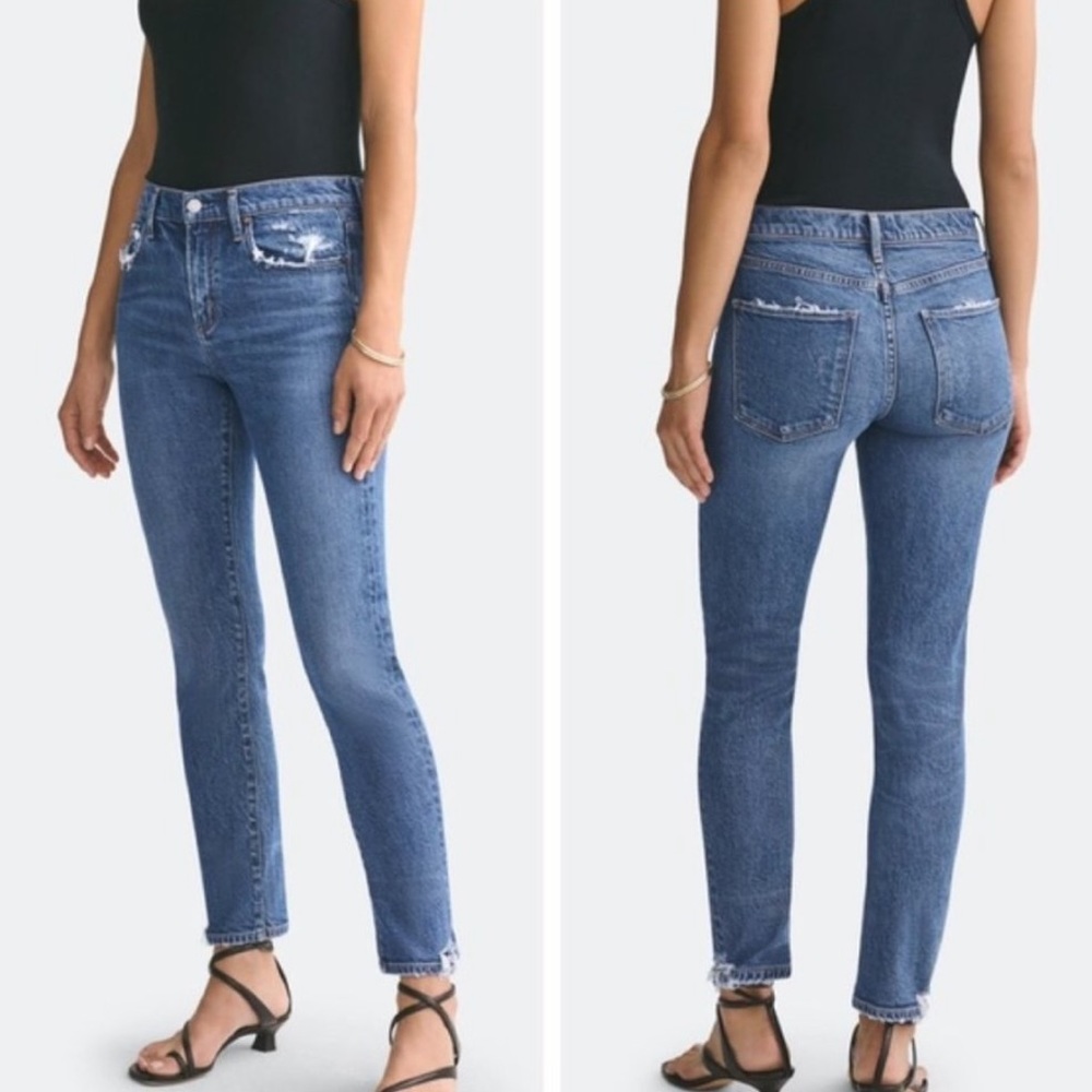 Agolde Blue Straight Leg Jeans